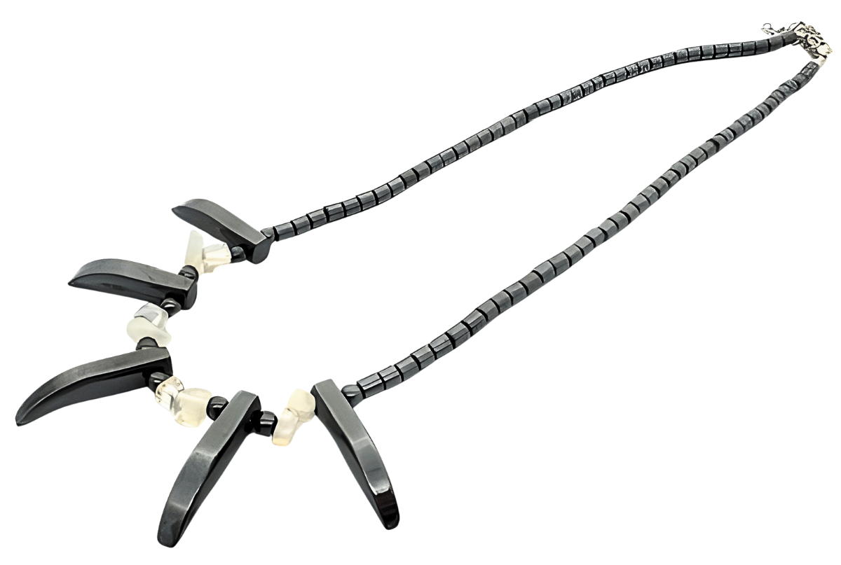 Hematiet+mineraal steen ketting