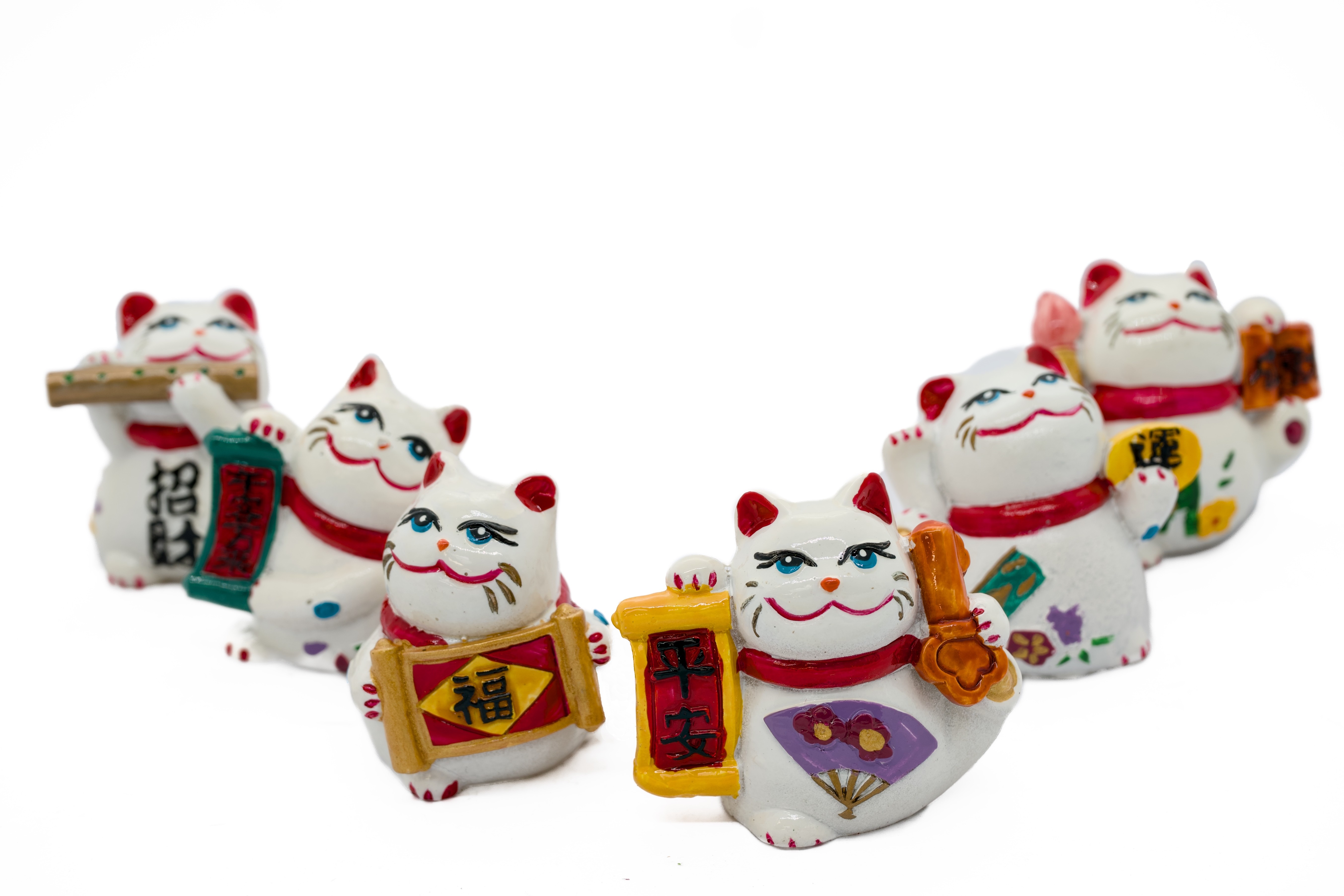 6 Lucky cat verzameling